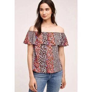 Maeve Anthropologie Vallita Floral Blouse sz medium